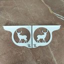 Ver imagem 6 de Mão Francesa Ornamentada 20cm Cervo Veado Branco em Aço para Prateleira Zarg