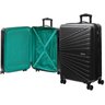 Mala de Bordo 10kg Viagem Pequena Preto Expansível 360° Abs American Tourister Recife Cadeado Tsa Sa - 3