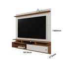 Ver imagem 3 de Painel Suspenso para TV até 70 Polegadas MDF 181cmx166cm Morretes Bege Off White/Amêndoa