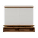 Ver imagem 4 de Painel Suspenso para TV até 70 Polegadas MDF 181cmx166cm Morretes Bege Off White/Amêndoa
