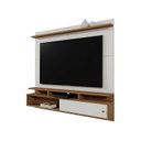 Ver imagem 5 de Painel Suspenso para TV até 70 Polegadas MDF 181cmx166cm Morretes Bege Off White/Amêndoa