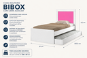 Ver imagem 2 de Cama Solteiro com Auxiliar Retrátil Acompanha 2 Colchões D33 Solteiro Estrutura Resistente:Branco/Ro