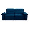 Sofa Retratil Reclinavel 2 Lugares 2,00m Crystal Veludo Azul Lansofbr Lansof Brasil - 3