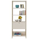 Ver imagem 2 de Estante Livreiro 1 Porta 166x63 Cm Carvalho Off White Arly