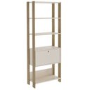Ver imagem 1 de Estante Livreiro 1 Porta 166x63 Cm Carvalho Off White Arly