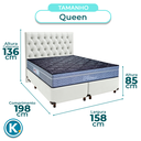 Ver imagem 3 de Kit Cabeceira + Cama Box + Colchão Queen Molas Ensacadas Petrus Paropas