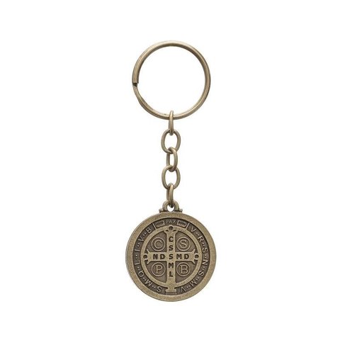 Chaveiro Medalha de São Bento Ouro Velho