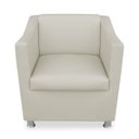 Ver imagem 2 de Poltrona Decorativa Tillak Tilla em Suede para Sala de Estar, Consultório e Recepção - Corino - Bege