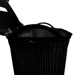 Cesto Rattan Tampa Basculada Preto 50 Litros Roupa Suja - 6