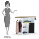 Ver imagem 3 de Tábua de Passar Roupa com Balcão Vitória Branco-preto 107 Cm - Pallazio
