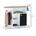 Ver imagem 4 de Tábua de Passar Roupa com Balcão Vitória Branco-preto 107 Cm - Pallazio