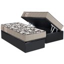 Ver imagem 1 de Conjunto Box Baú Solteiro: Colchão Molas Ortobom D26 Physical Ultra Resistente + Base Crc Suede