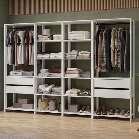 Guarda-Roupa Closet Modulado 4 Gavetas 258 cm Valencia Madesa 02