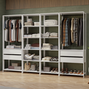Ver imagem 1 de Guarda-Roupa Closet Modulado 4 Gavetas 258 cm Valencia Madesa 02