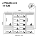 Ver imagem 4 de Guarda-Roupa Closet Modulado 4 Gavetas 258 cm Valencia Madesa 02