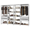 Ver imagem 3 de Guarda-Roupa Closet Modulado 4 Gavetas 258 cm Valencia Madesa 02