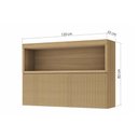 Ver imagem 4 de Armário Aéreo de Cozinha Modulado com Nicho Marquesa 120cm 1 Porta Basculante MDF Marrom Nesher