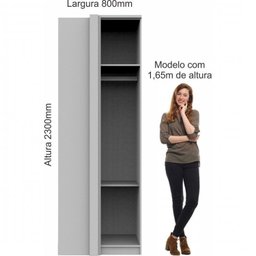 Guarda Roupa Juvenil 4 Peças 4 Portas 4 Gavetas com Módulo Escrivaninha Elegance  - 15