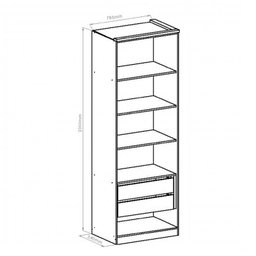 Guarda Roupa Juvenil 4 Peças 4 Portas 4 Gavetas com Módulo Escrivaninha Elegance  - 9