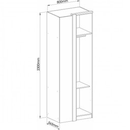 Guarda Roupa Juvenil 4 Peças 4 Portas 4 Gavetas com Módulo Escrivaninha Elegance  - 11
