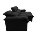 Ver imagem 7 de Sofá Retrátil Reclinável Paris 2,30m Suede Velut Preto Molas Ensacadas - King House