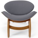 Ver imagem 3 de Kit 4 Poltronas Decorativa Orgânica Sala Living Kadosh L02 Suede Cinza - Lyam Decor