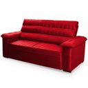 Ver imagem 4 de Sofá Retrátil Reclinável 2 Lugares com Molas 1,50m Quantum Suede Velut Vermelho - King House