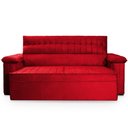 Ver imagem 5 de Sofá Retrátil Reclinável 2 Lugares com Molas 1,50m Quantum Suede Velut Vermelho - King House