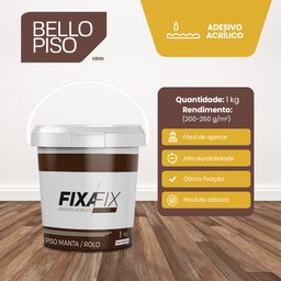 Cola para Piso Vinílico 1kg Fixa FIX Bello Piso - 1