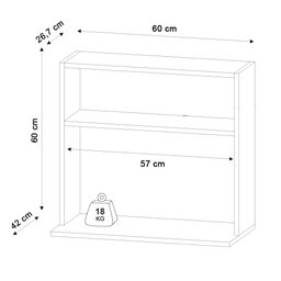 Suporte Armário para Forno e Microondas Porta Tempero para Cozinha Louis 60cm Grafite M12 D'Rossi - 3
