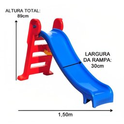 Kit Pula Pula 1,40m + Piscina de Bolinhas 1,00m + 500 Bolinhas + Escorregador Médio + Gangorra 1 L - 2