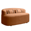 Ver imagem 5 de Banco Orgânico 2 Lugares Sofá Roma Sala Almofadas 140cm Bouclé:terracota