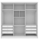 Ver imagem 2 de Guarda Roupa Casal 6 Portas 6 Gavetas 100% Mdf Fortuna Neve
