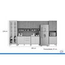 Ver imagem 2 de Paneleiro Cozinha 9 Peças Divina C613 Cinamomo/Titanium MGM