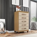 Ver imagem 2 de Comoda 5 Gavetas 57 Cm Moden 2259 Carvalho Am Off White Incp
