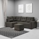 Ver imagem 1 de Sofá de Canto com Puff 6 Lugares 238cm Gávea