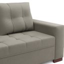 Ver imagem 4 de Sofá de Canto com Puff 6 Lugares Suede Cinza Gávea 238cm