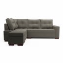 Ver imagem 7 de Sofá de Canto com Puff 6 Lugares Suede Cinza Gávea 238cm