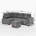 Ver imagem 3 de Sofá de Canto com Puff 6 Lugares 238cm Gávea