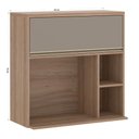 Ver imagem 2 de Nicho Microondas Conjugado 1 Porta Graff Brilho com Nicho Lateral Mel Luciane Cozinhas
