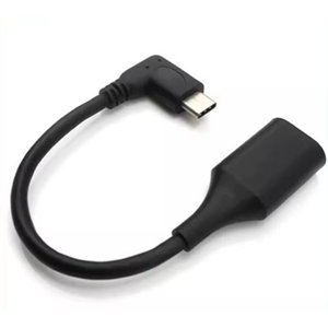 Cabo Adaptador Otg Usb Tipo C 3.1 X Usb Fêmea 90° Kit 5 Pçs