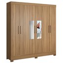 Ver imagem 1 de Guarda Roupa Casal 6 Portas com Espelho Elite 3 Gavetas Pratico D02Amendola Touch - Mpozenato