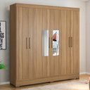 Ver imagem 2 de Guarda Roupa Casal 6 Portas com Espelho Elite 3 Gavetas Pratico D02Amendola Touch - Mpozenato
