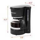 Ver imagem 7 de Elite Gourmet Ehc-5055 Cafeteira Automática 5 Xícaras Preto