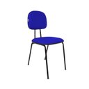 Ver imagem 1 de Cadeira Fixa Secretaria Polo - Couro Sintetico Corano - Azul