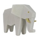 Ver imagem 1 de Escultura Decorativa Elefante em Mármore Branco 23cm Ss0274 Btc