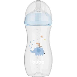 Mamadeira Easy Flow Elefante Azul 330ml Anticolica Buba