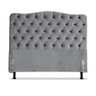 Cabeceira Queen Estofada Dunas C/ Capitonê Veludo Cinza - 2