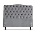 Ver imagem 2 de Cabeceira Queen Estofada Dunas C/ Capitonê Veludo Cinza