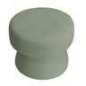 Puff Decorativo Redondo Liz Sala de Estar Bouclé Verde Claro - Nexta Casa - 6